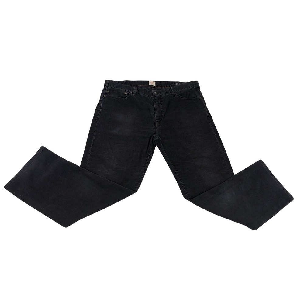 Dockers Mens Black‎ Straight Fit Corduroy Pants 38x29 Cotton Blend Stretch